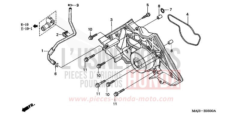 WATER PUMP for Pan-European ABS CANDY WINE BERRY RED-U (R114) from 1996